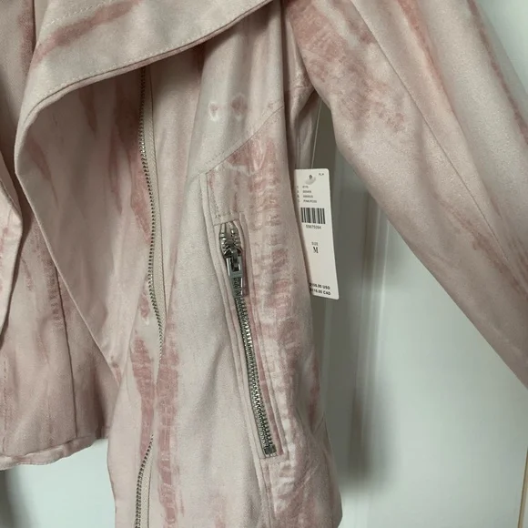 BLANKNYC Faux Suede pink waterfall jacket NWT from Anthropologie Size Medium - Picture 7 of 12